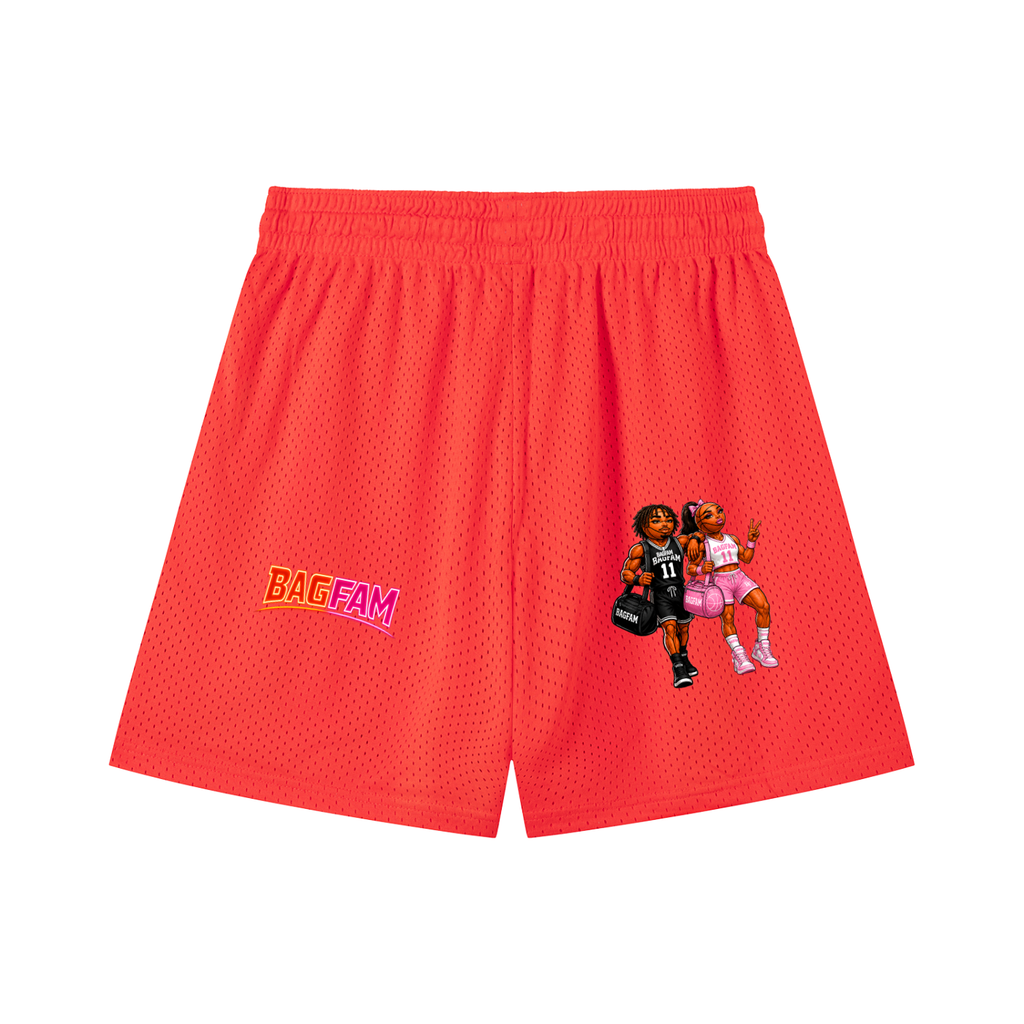 BAG FAM'S  (WORLDS COLLIDE NYC Mesh  Shorts) unisex
