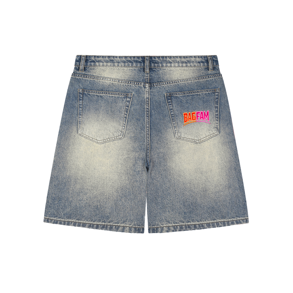 BAG FAM'S  (WORLDS COLLIDE NYC Denim Shorts)