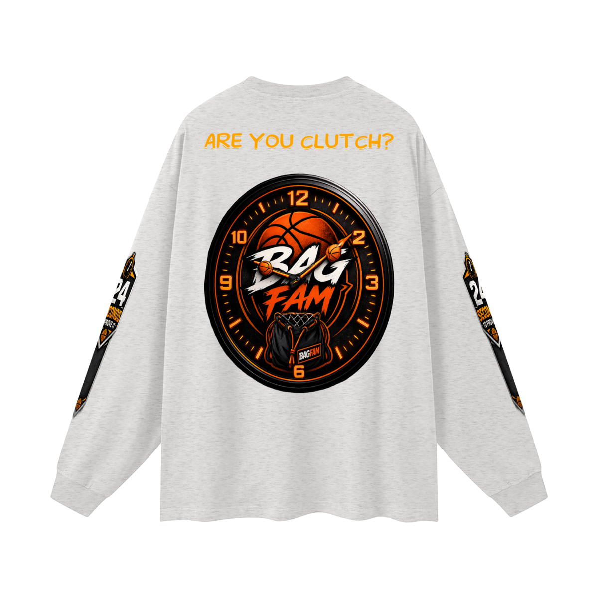 BAG FAM (SHOTCLOCK COLLECTION Oversized  Long Sleeve T-Shirt) men's