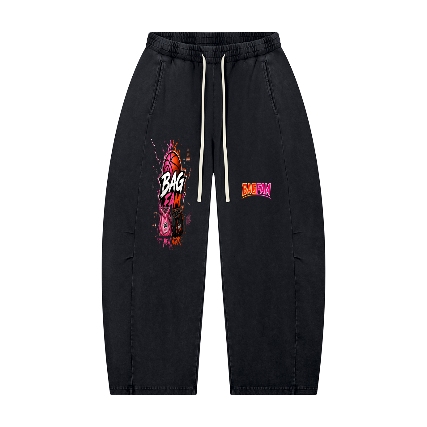 BAG FAM'S  (WORLDS/COLLIDE NYC Barrel Leg Pants) UNISEX