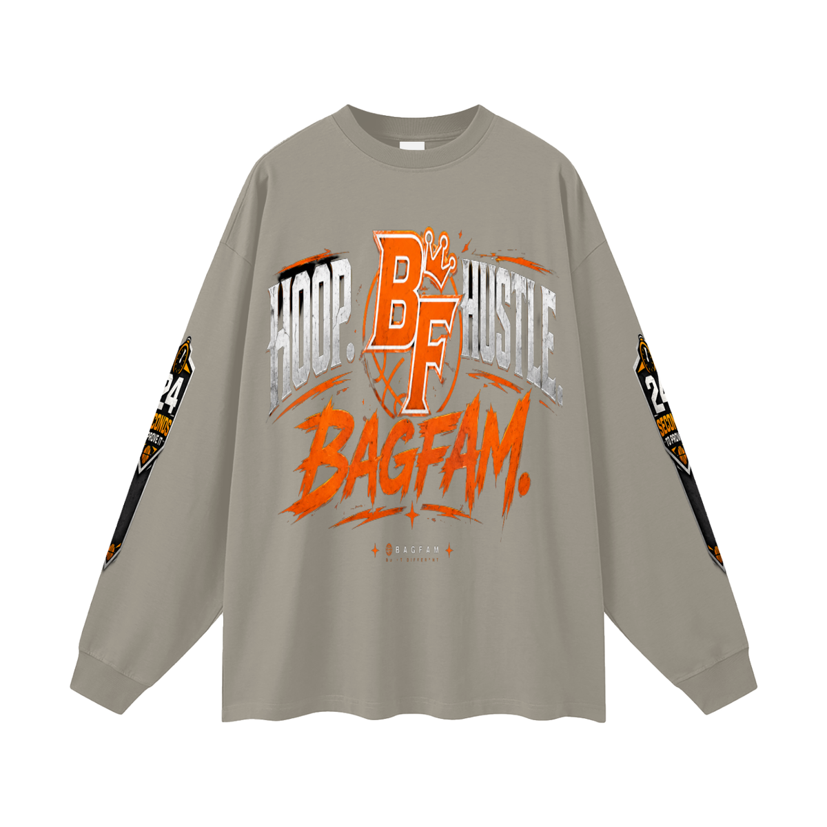 BAG FAM (SHOTCLOCK COLLECTION Oversized  Long Sleeve T-Shirt) men's
