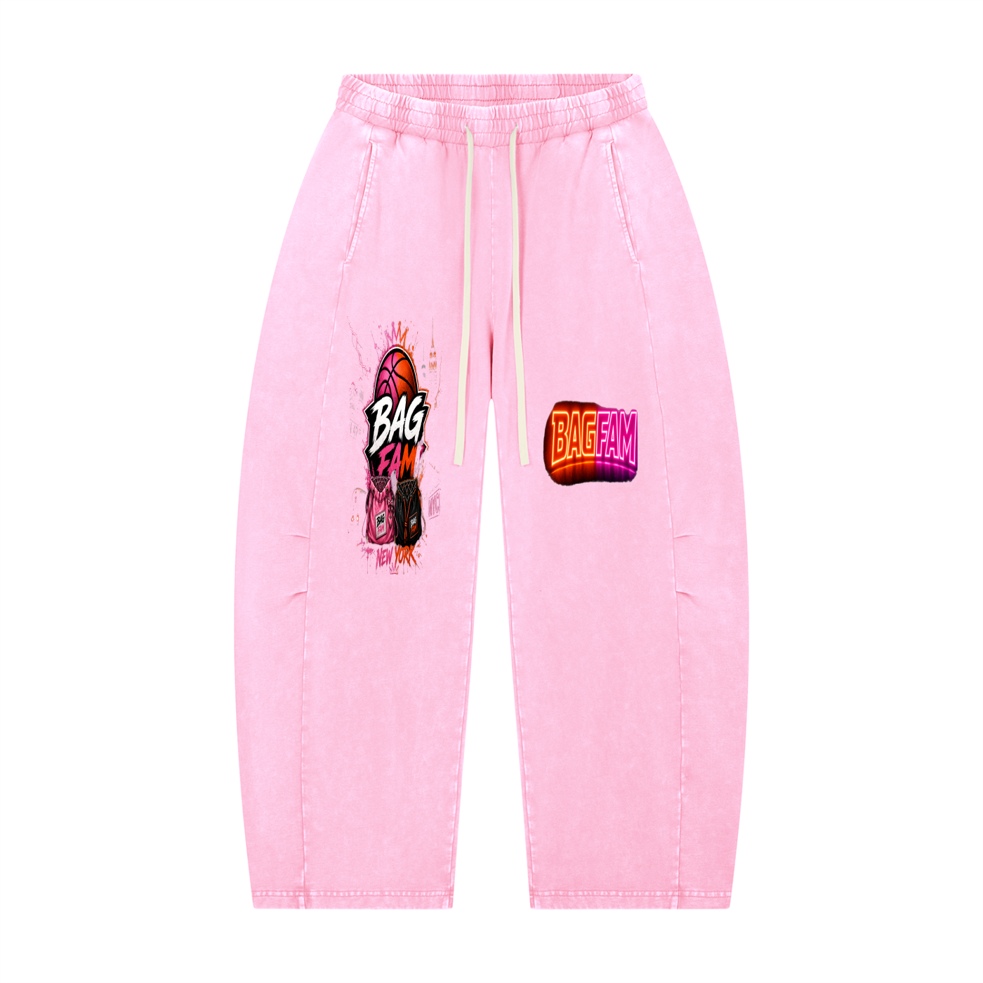 BAG FAM'S  (WORLDS/COLLIDE NYC Barrel Leg Pants) UNISEX