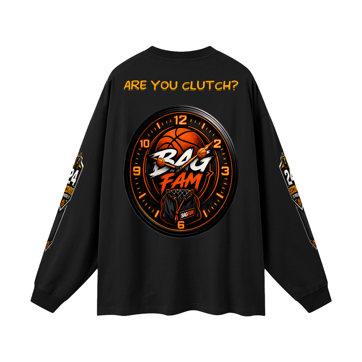 BAG FAM (SHOTCLOCK COLLECTION Oversized  Long Sleeve T-Shirt) men's