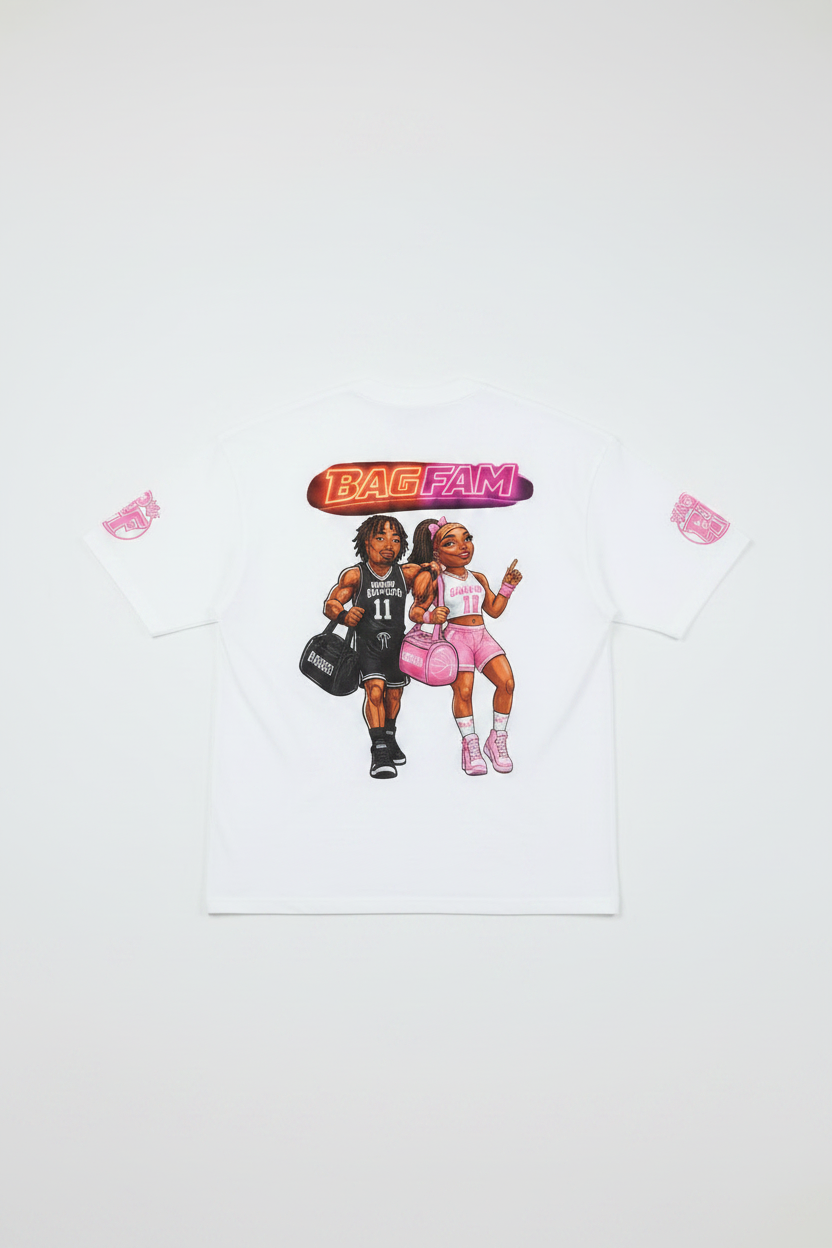 BAG FAM'S  (WORLDS COLLIDE NYC Pure Cotton T-Shirt) unisex