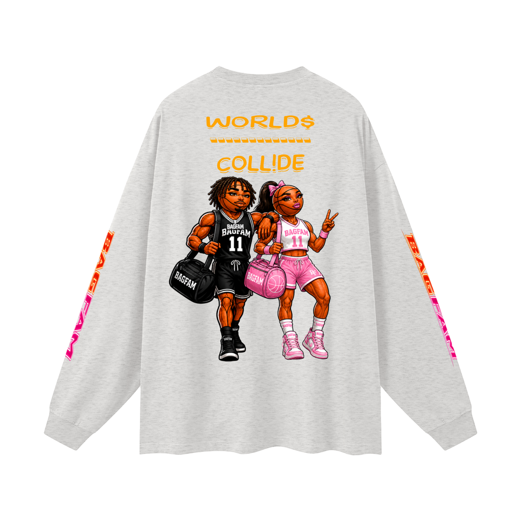 BAG FAM'S  (WORLDS COLLIDE NYC Long Sleeve T-Shirt) unisex