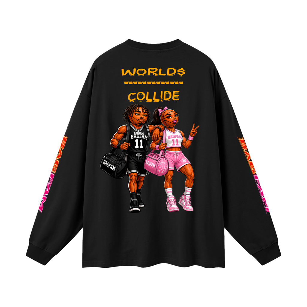 BAG FAM'S  (WORLDS COLLIDE NYC Long Sleeve T-Shirt) unisex