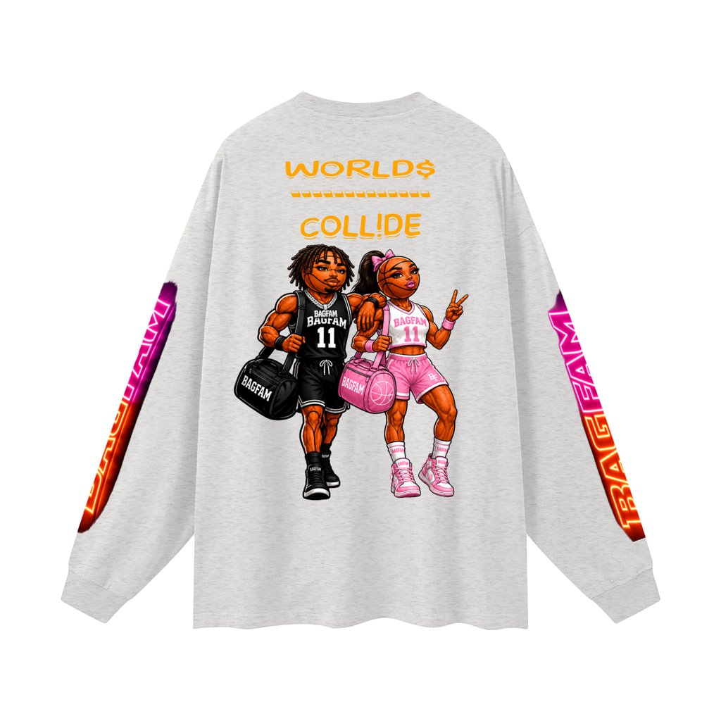 BAG FAM'S  (WORLDS COLLIDE NYC Long Sleeve T-Shirt) unisex