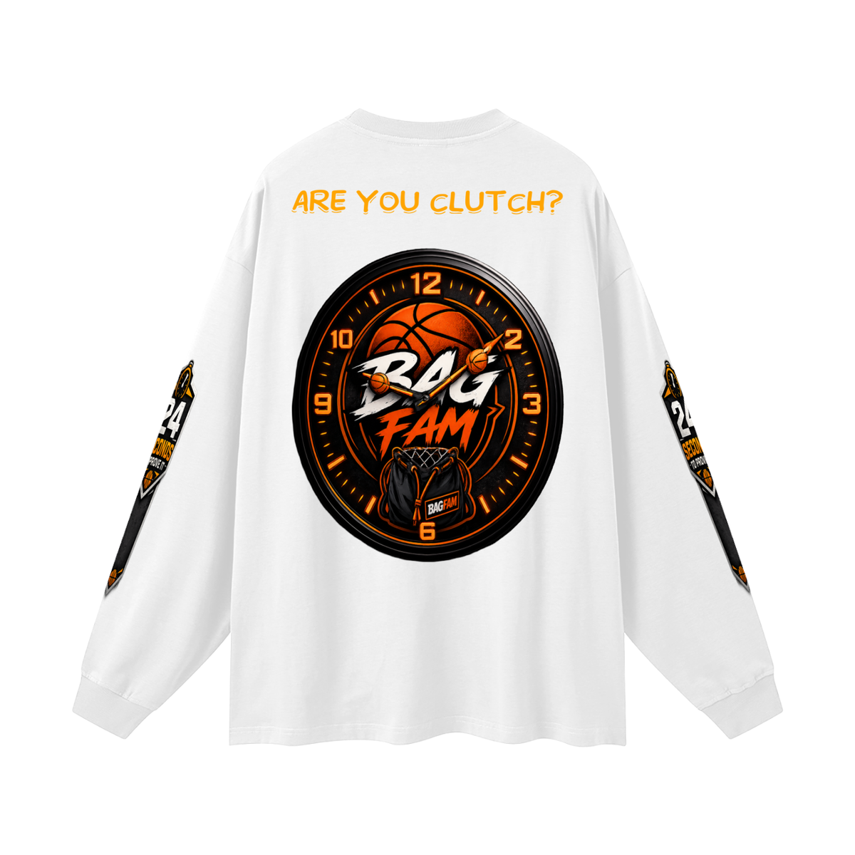 BAG FAM (SHOTCLOCK COLLECTION Oversized  Long Sleeve T-Shirt) men's