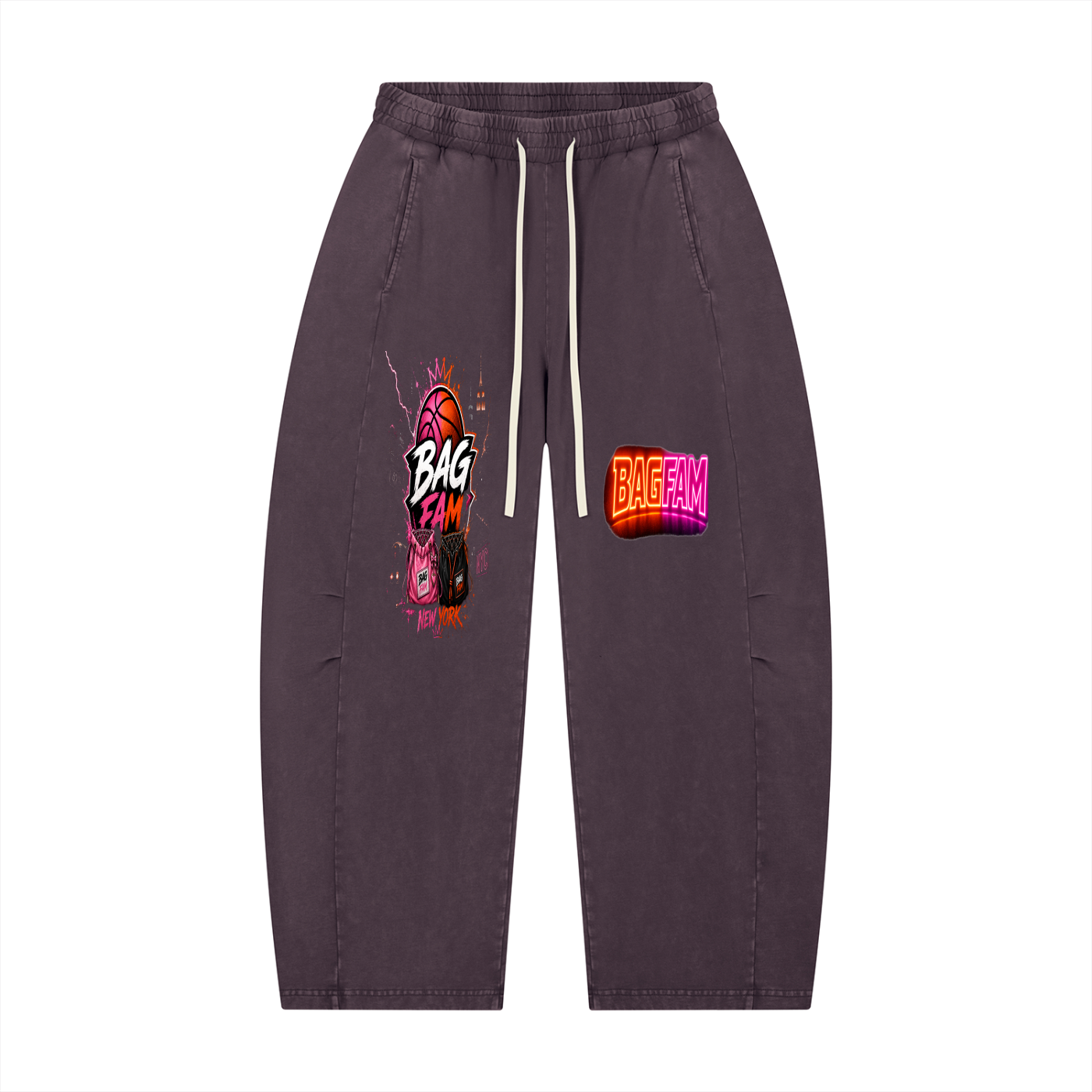 BAG FAM'S  (WORLDS/COLLIDE NYC Barrel Leg Pants) UNISEX