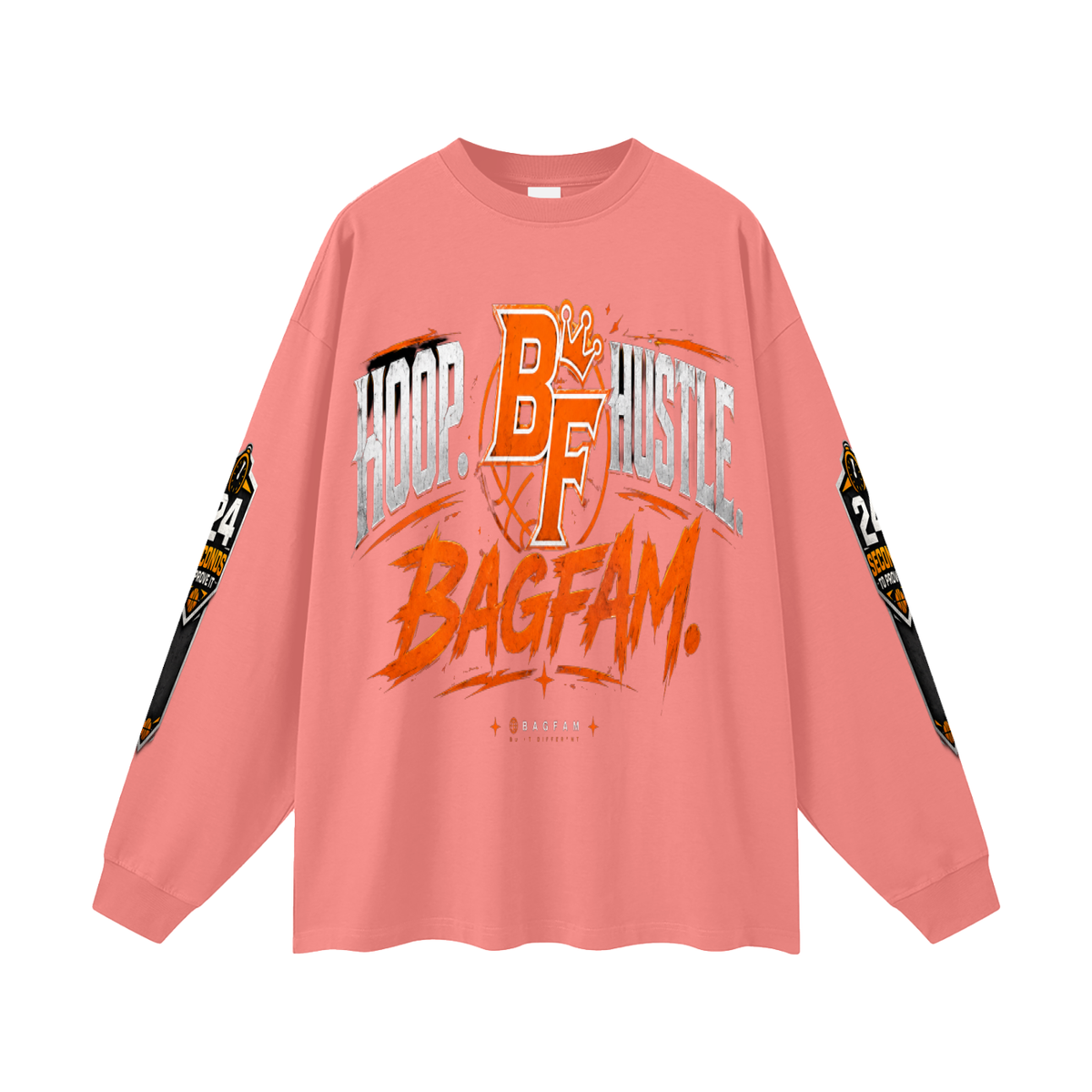 BAG FAM (SHOTCLOCK COLLECTION Oversized  Long Sleeve T-Shirt) men's