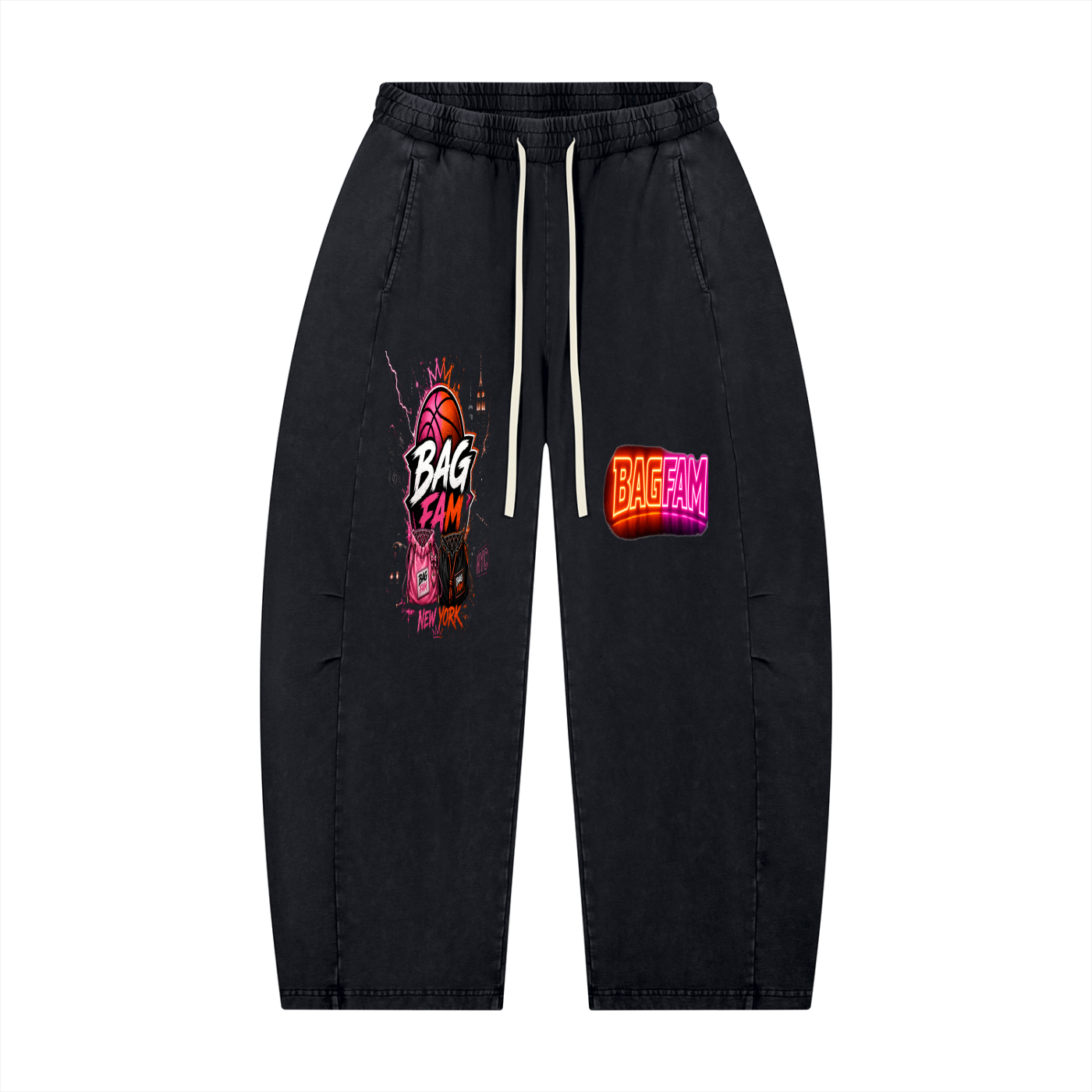 BAG FAM'S  (WORLDS/COLLIDE NYC Barrel Leg Pants) UNISEX