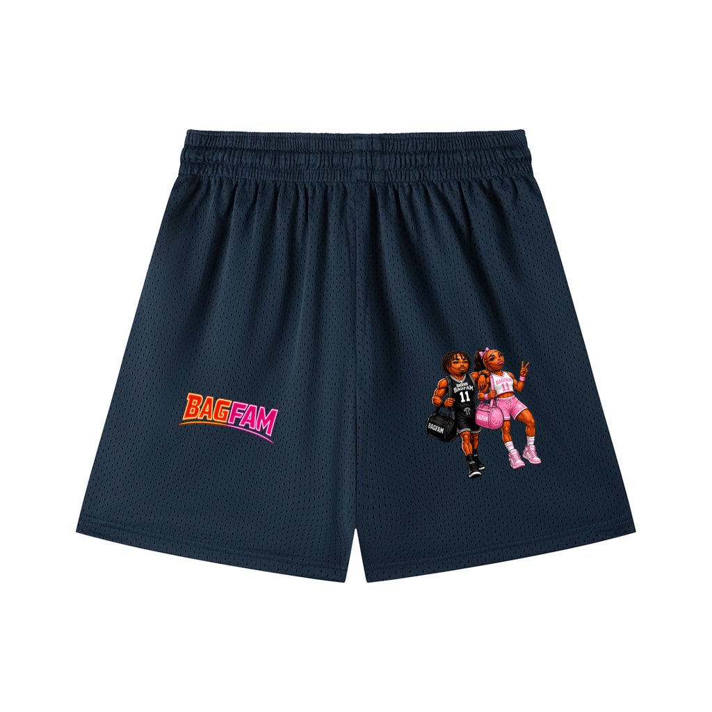 BAG FAM'S  (WORLDS COLLIDE NYC Mesh  Shorts) unisex