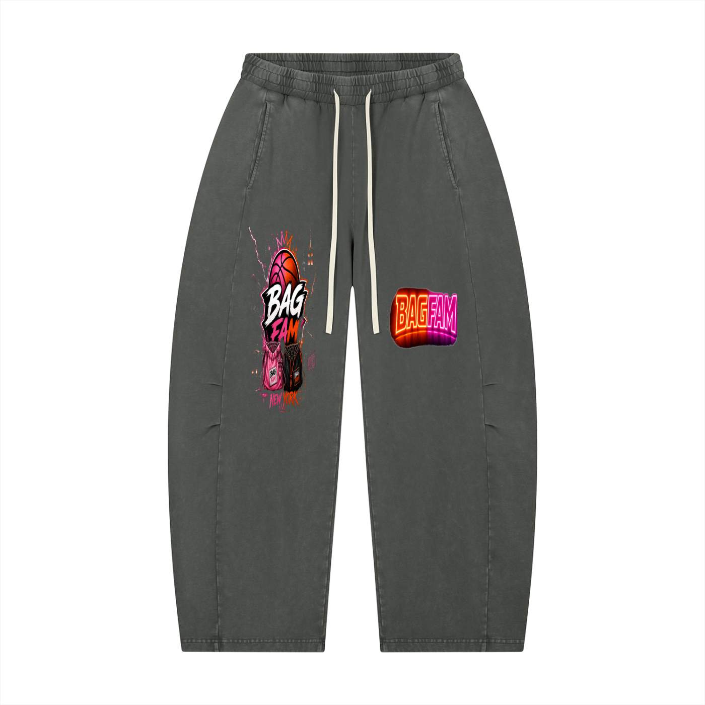 BAG FAM'S  (WORLDS/COLLIDE NYC Barrel Leg Pants) UNISEX