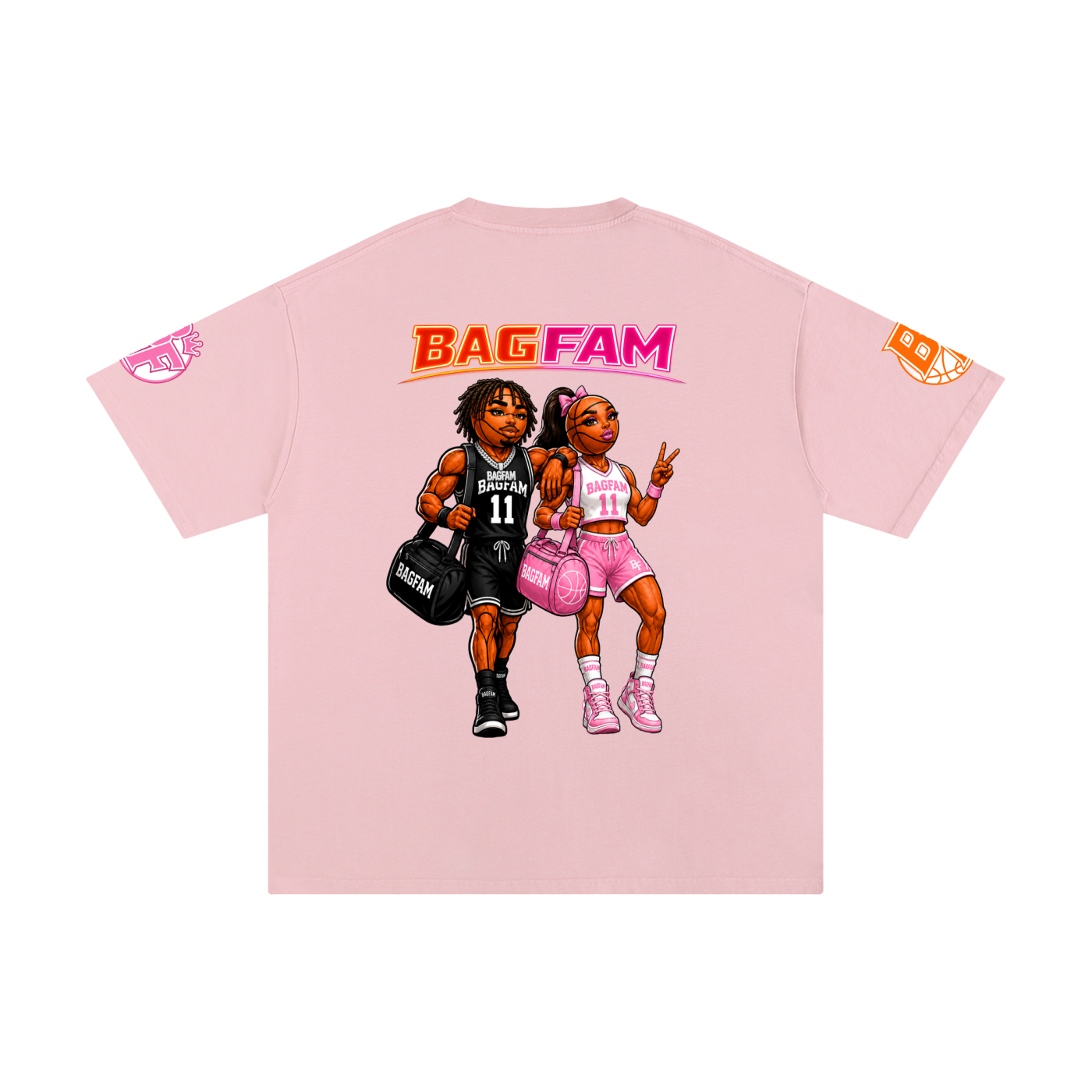 BAG FAM'S  (WORLDS COLLIDE NYC Pure Cotton T-Shirt) unisex