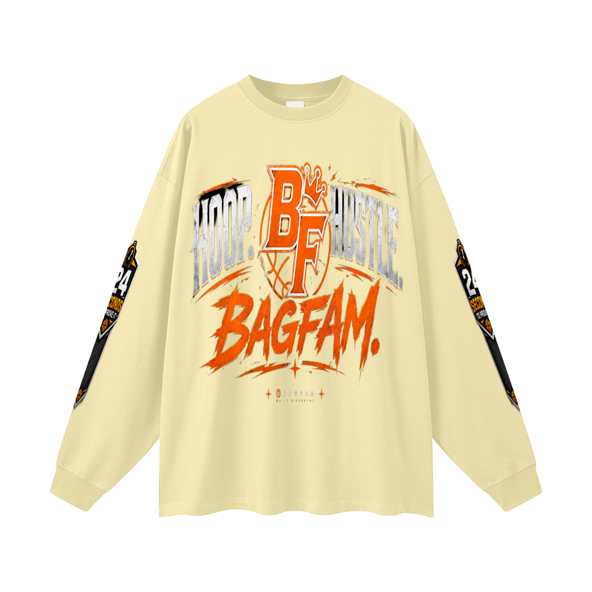 BAG FAM (SHOTCLOCK COLLECTION Oversized  Long Sleeve T-Shirt) men's