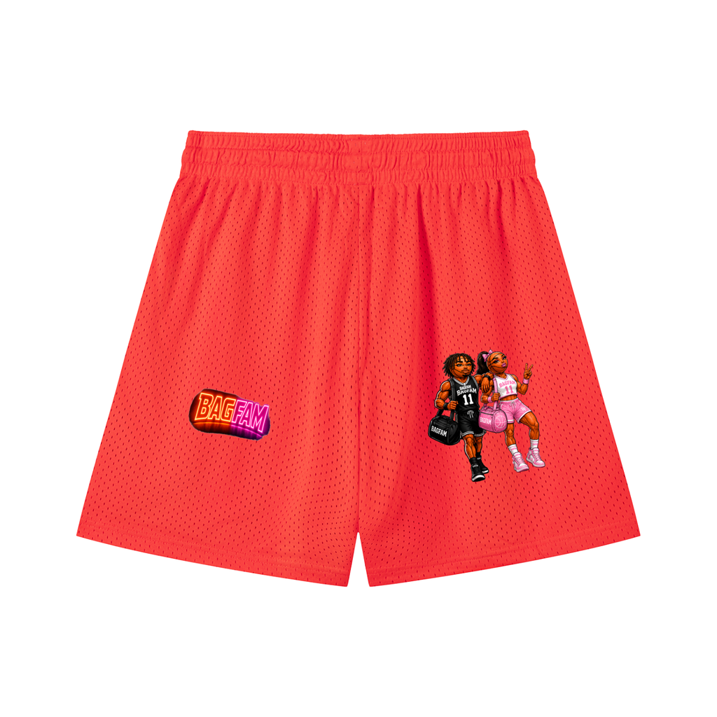 BAG FAM'S  (WORLDS COLLIDE NYC Mesh  Shorts) unisex
