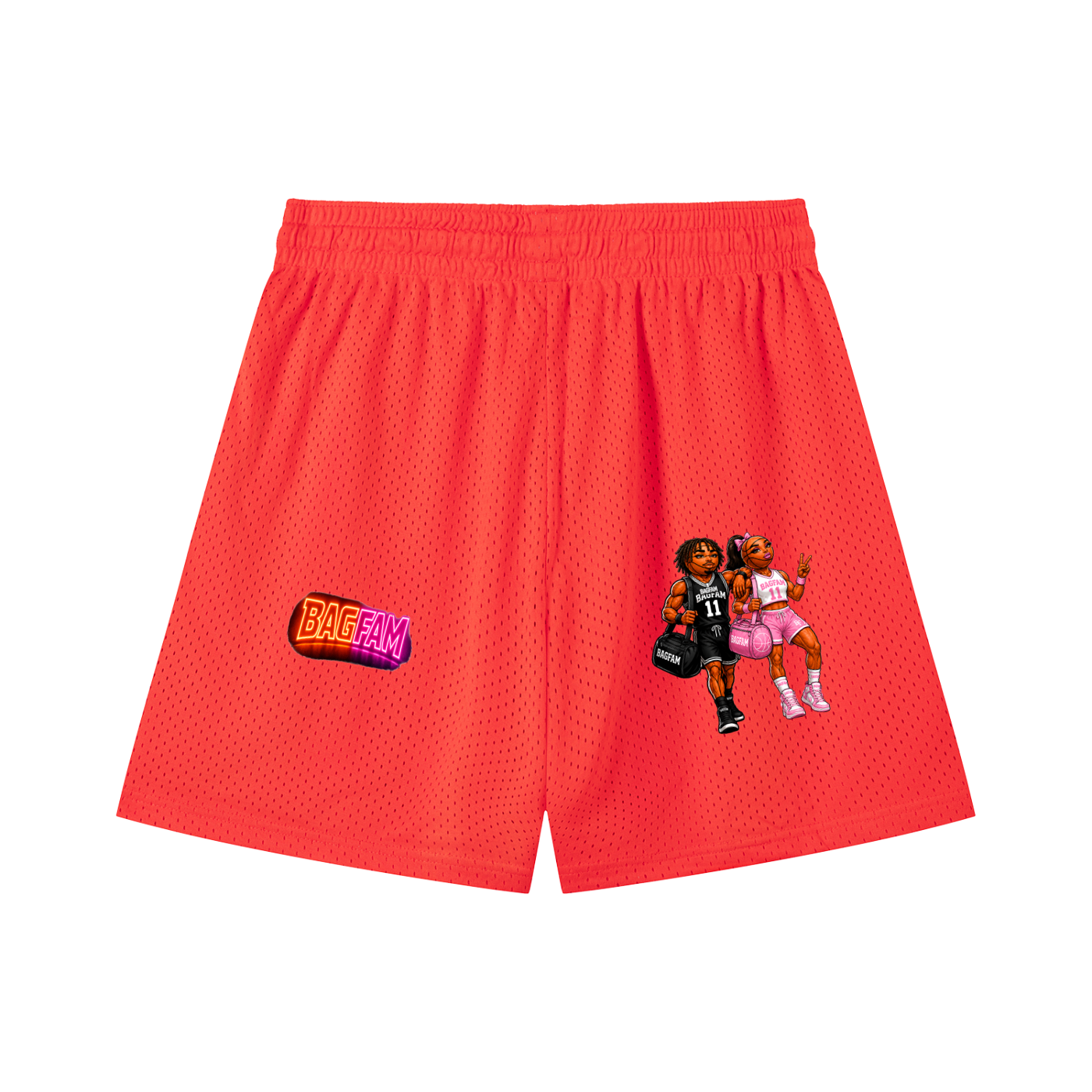 BAG FAM'S  (WORLDS COLLIDE NYC Mesh  Shorts) unisex