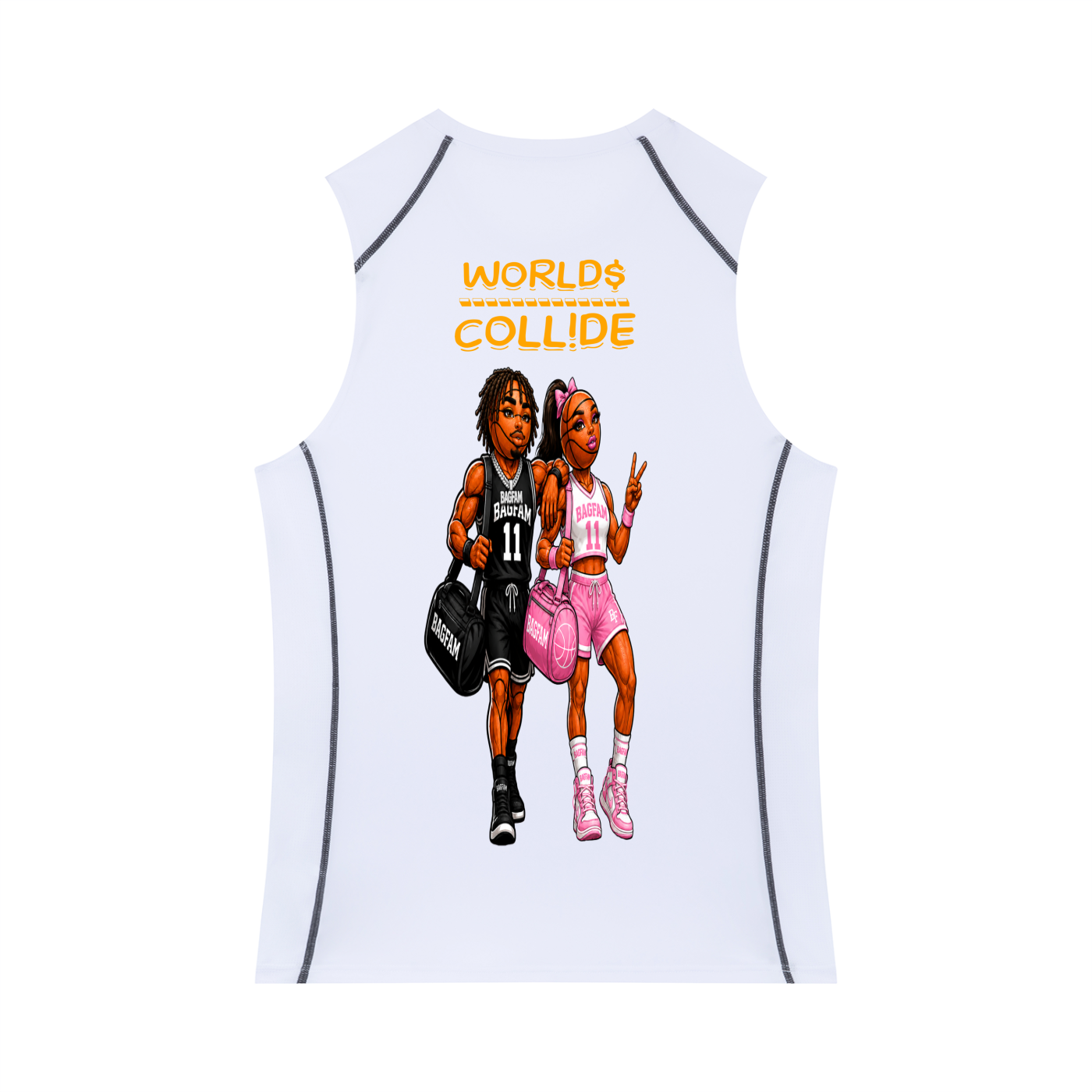 BAG FAM'S  (WORLDS COLLIDE NYC compression Tank Top) Unisex