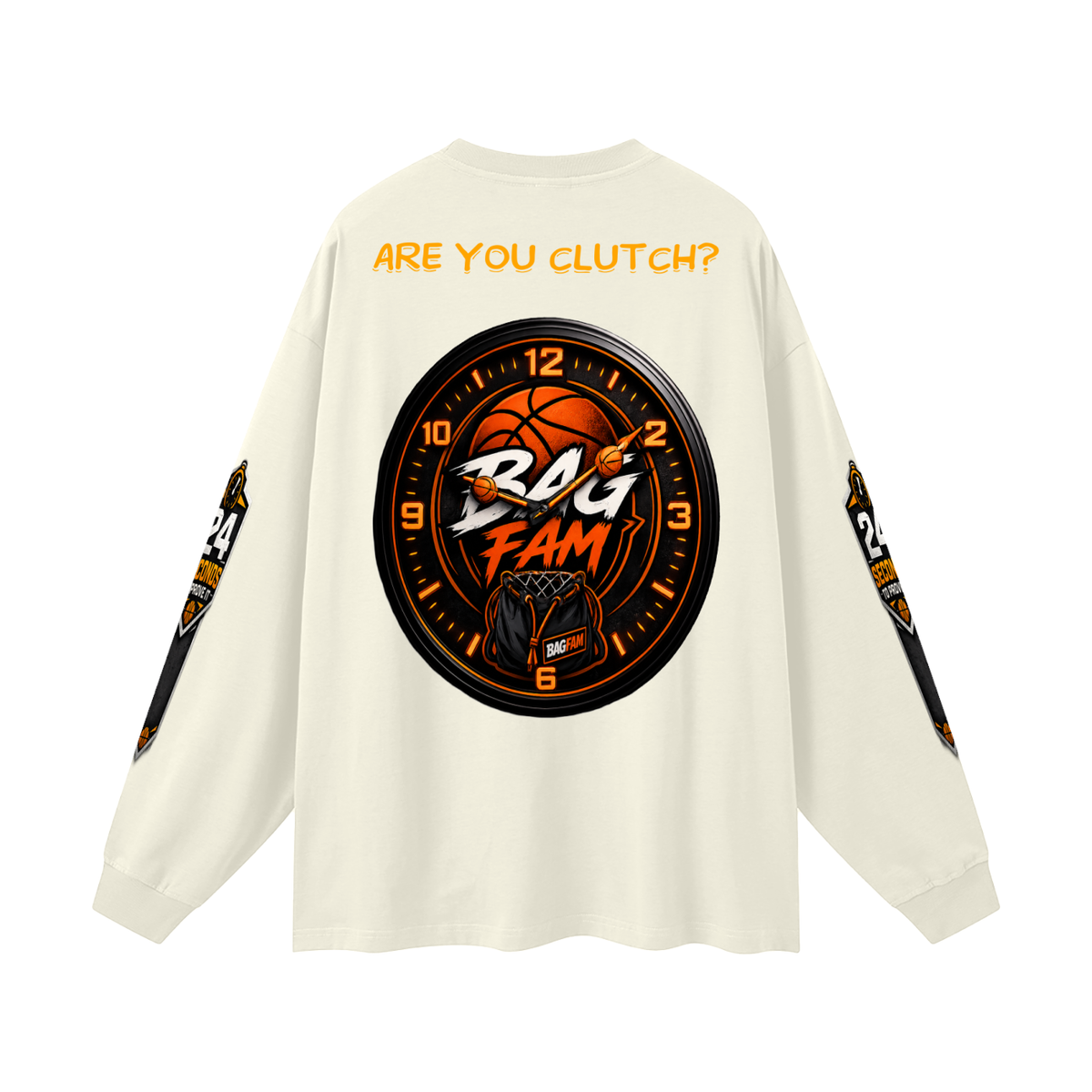 BAG FAM (SHOTCLOCK COLLECTION Oversized  Long Sleeve T-Shirt) men's