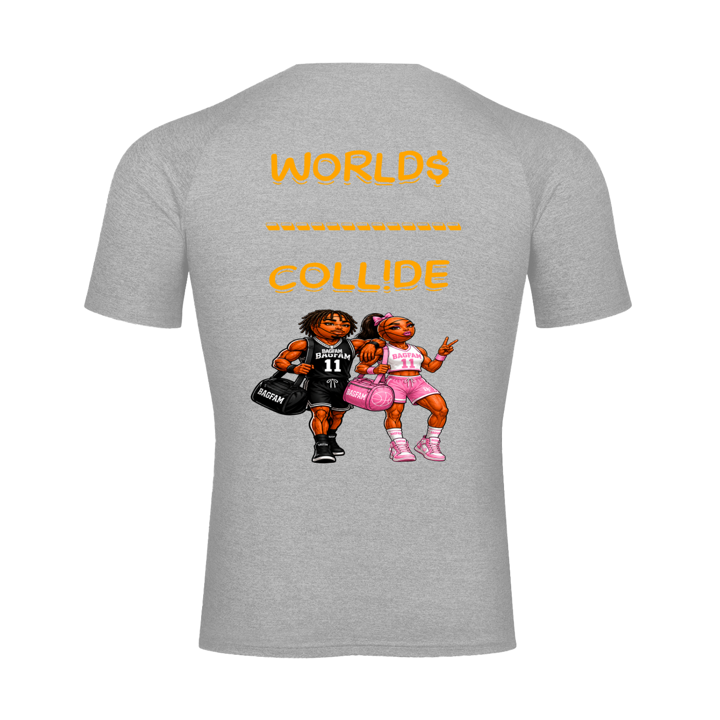 BAG FAM'S  (WORLDS COLLIDE NYC compression Short Sleeve T-Shirt) unisex