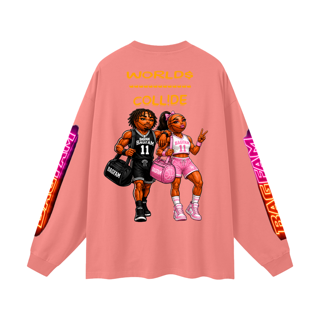BAG FAM'S  (WORLDS COLLIDE NYC Long Sleeve T-Shirt) unisex