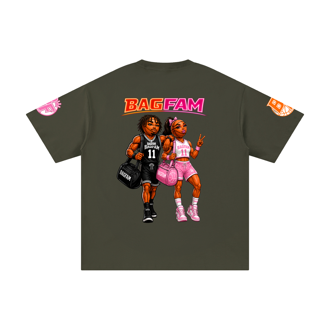 BAG FAM'S  (WORLDS COLLIDE NYC Pure Cotton T-Shirt) unisex
